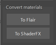 Material convertion tools in the Flair toolbox