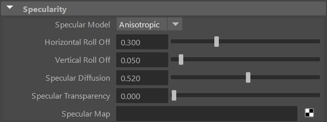 Anisotropic specularity attributes