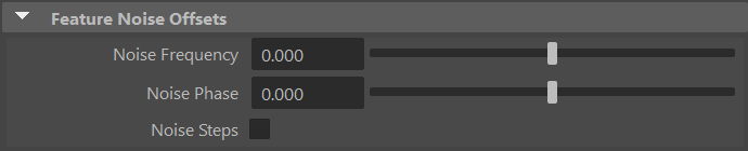 Feature noise offsets attributes