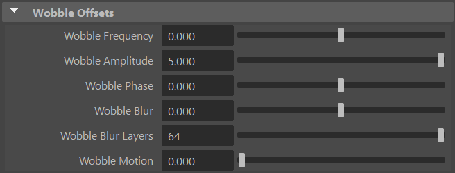 Wobble offsets section