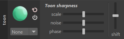 NoiseFX toon control widget