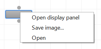 The display node context menu when right-clicking on the node