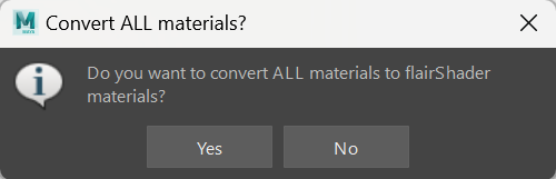 Convert ALL confirmation message