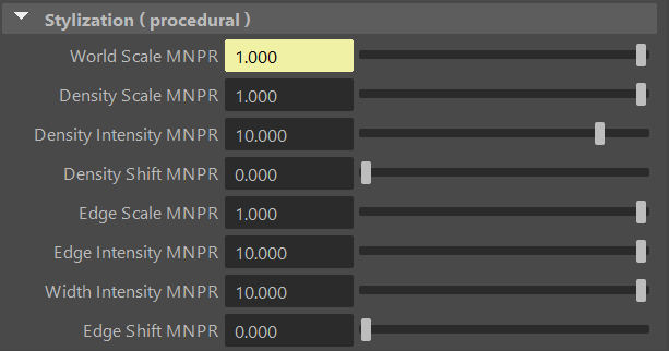 Stylization (procedural) attributes