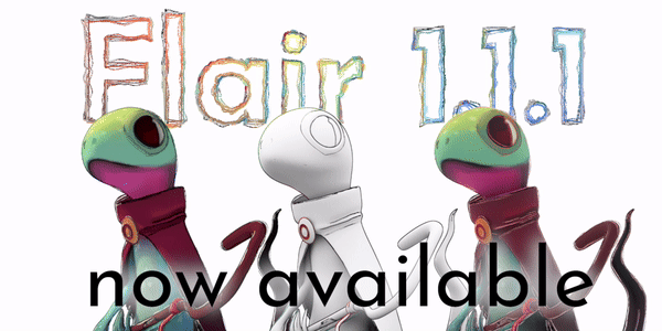 Flair 1.1.1 banner gif