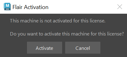 Confirm activation dialog