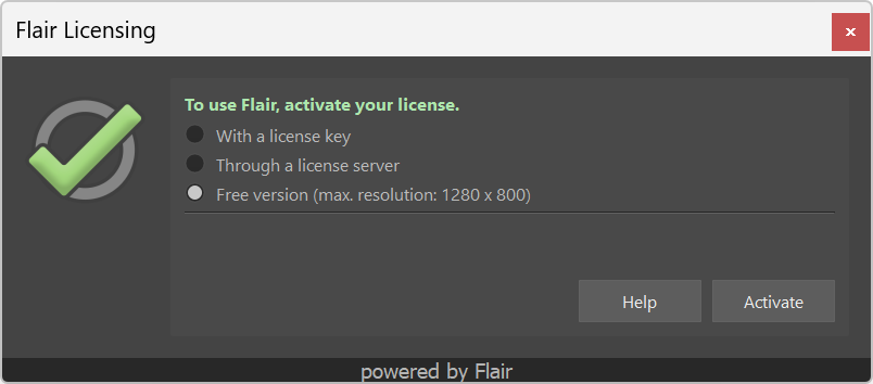 Flair free version activation
