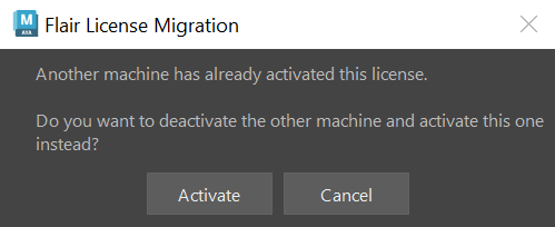 Flair migration prompt